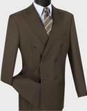 Brown Double Breasted Suit