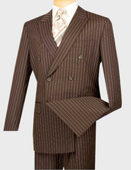 brown double breasted suit