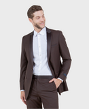 Brown 1 Button Peak Lapel Tuxedo