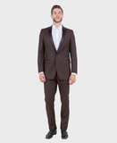 Brown 1 Button Peak Lapel Tuxedo