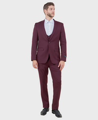 burgundy prom suits