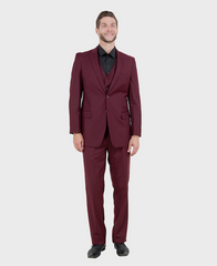 burgundy prom suits