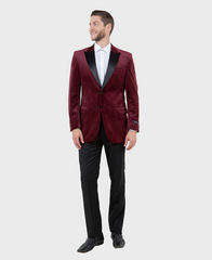 Burgundy velvet mens jacket best sale