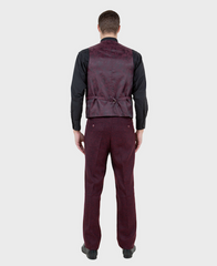 Burgundy Tweed 3 Piece Suit