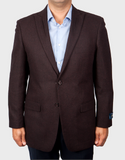Burgundy 100% Wool Tweed Sport Coat