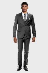 Charcoal Gray Ultra Slim Fit 3-Piece Prom Suit