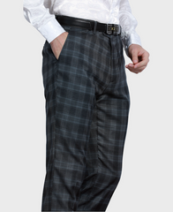 charcoal plaid pants men