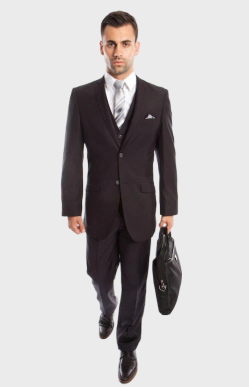 Dark Grey Modern Fit 3-Piece Suit