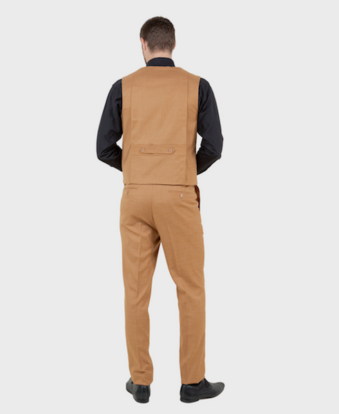Coffee Brown Sharkskin Three Piece Suit
