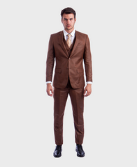 Cognac 3 Piece Hybrid Fit Suit