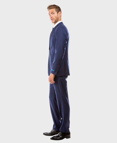 Dark Blue Pinstripe Hybrid Fit 3 Piece Suit