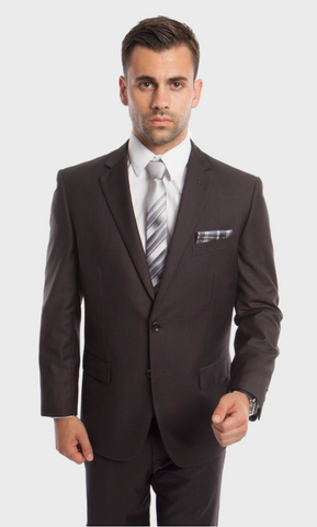 Dark Grey 2 Button Twill Modern Fit Suit
