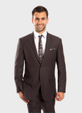 Olive Green 100% Wool Stripe Suit