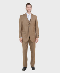 Dark Taupe Modern Fit 3-Piece Suit