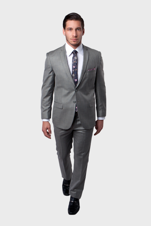 Earth Tan Slim Fit Sharkskin Suit