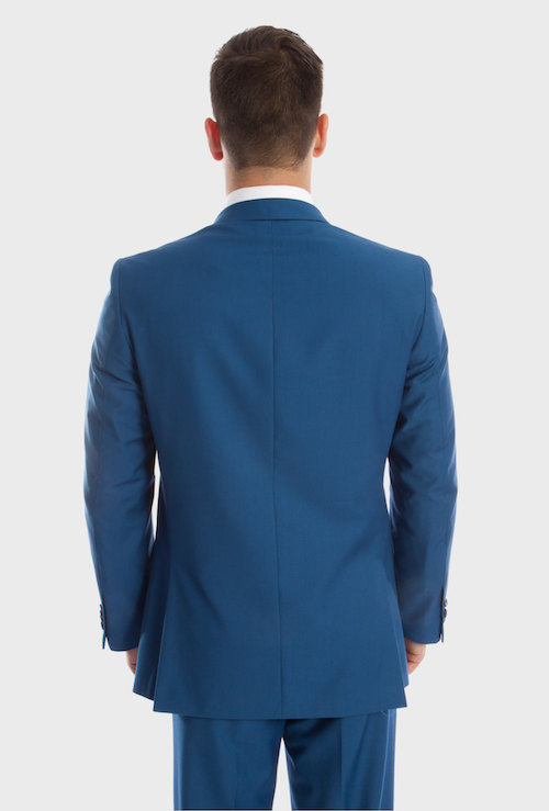 Two Button French Blue Slim Fit Suit