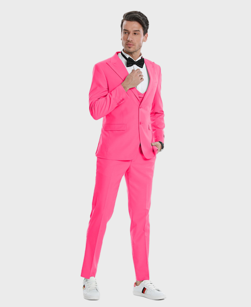 fuchsia suit