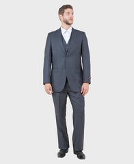 Grey Pinstripe Modern Fit 3 Piece Suit