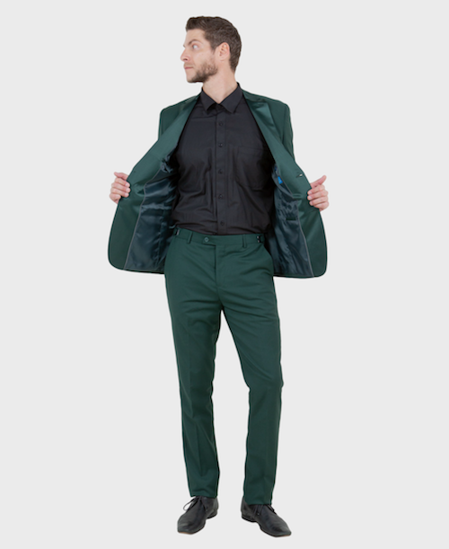 green slim fit tuxedo