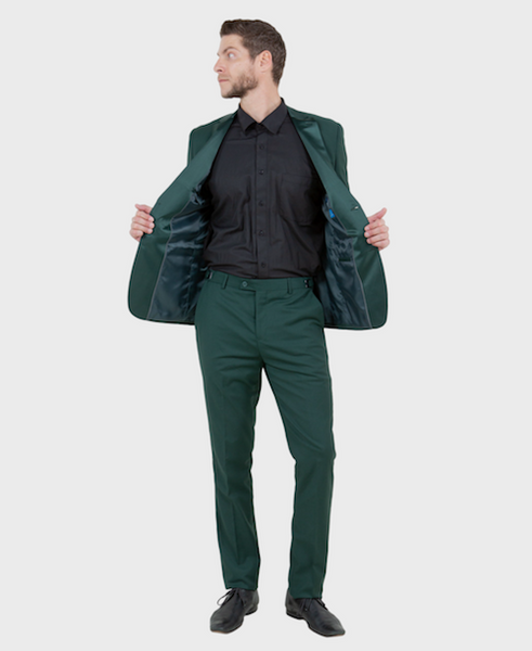 Green 2 Piece Notch Lapel Tuxedo