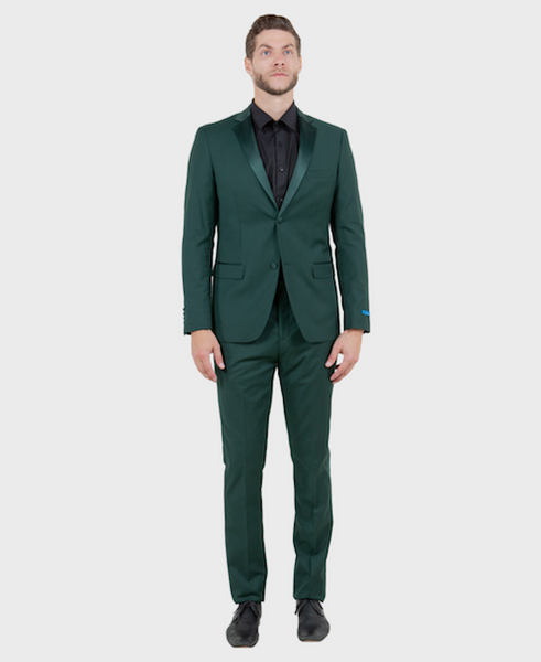 Green 2 Piece Notch Lapel Tuxedo