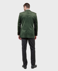 green velvet tuxedo jacket