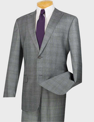 grey plaid suit