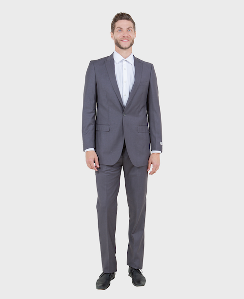 Grey One Button Slim Fit Suit