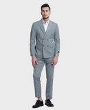 Grey Pinstripe Double Breasted Suit