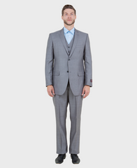 Grey Sharkskin Modern Fit 3-Piece Suit