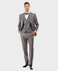 Gray Tweed 3 Piece Suit