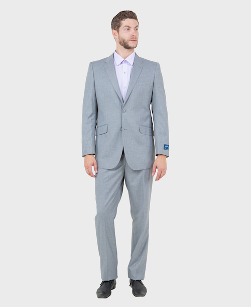 Grey Wool Twill Modern Fit Suit