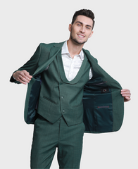 hunter green 3 piece suit