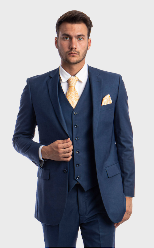 Indigo Blue Modern Fit 3-Piece Suit