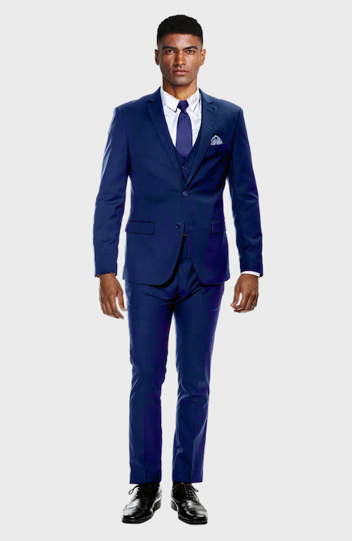 Indigo Blue Ultra Slim Fit 3-Piece Prom Suit