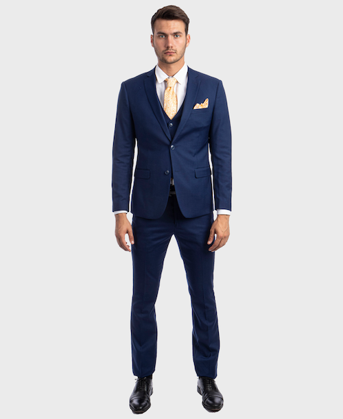 Indigo Blue Ultra Slim Fit 3-Piece Prom Suit