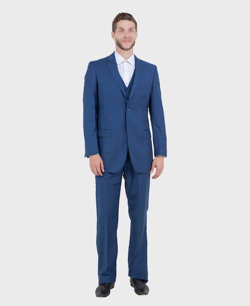 Indigo Blue Modern Fit 3-Piece Suit