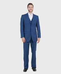 Indigo Blue Modern Fit 3-Piece Suit