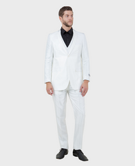 Ivory Shiny Vested Suit