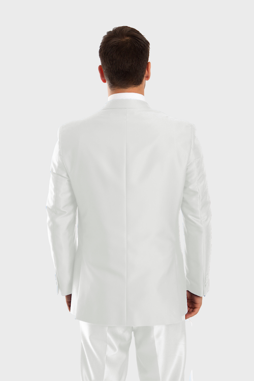 Ivory Shiny Vested Suit