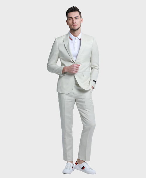 ivory wedding suit