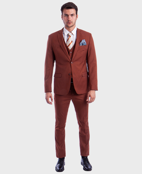 Light Brown Ultra Slim Fit 3-Piece Prom Suit