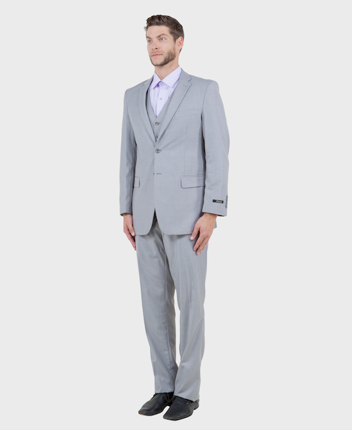 Light Grey Modern Fit 3-Piece Suit