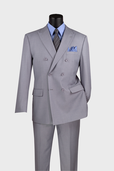 Light Grey Double Breasted Suit