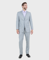 Light Grey 3 Piece Shiny Sharkskin Suit