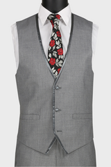 light grey tuxedo vest 