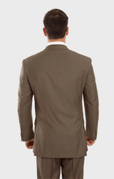 Light Olive 100% Wool Stripe Suit