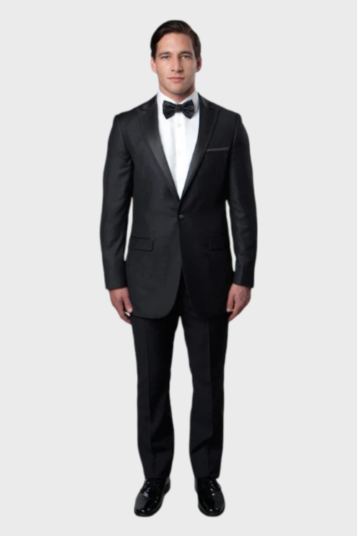 Charcoal 1 Button Peak Lapel Tuxedo