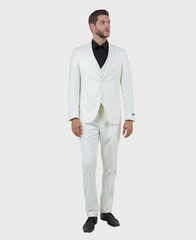 Ivory Ultra Slim Fit 3-Piece Prom Suit