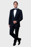 Navy 1 Button Peak Lapel Tuxedo